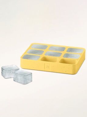NEW IN BOX - NESPRESSO Barista Collection Ice Tray Federico Peri Design Yellow